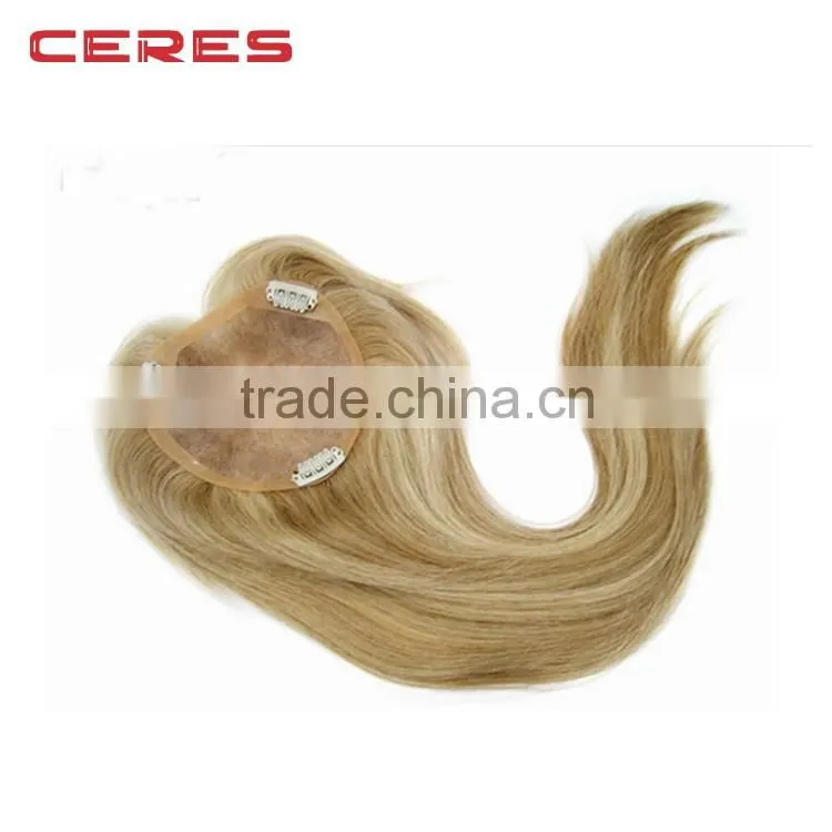 Natural looking Factory cheap price Mono Top hair pieces add clips virgin human hair toupee for women