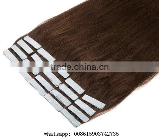 good feedback 8A grade straight tape hair extension, 16 Inches Real Tape in Human Hair Extensions
