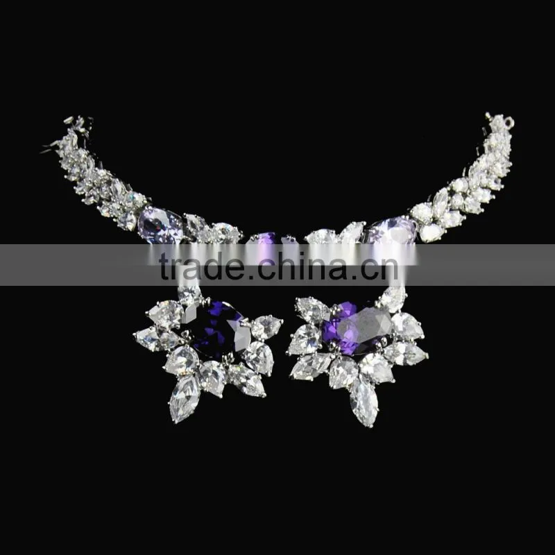 Amethyst Fashion CZ Jewelry Set