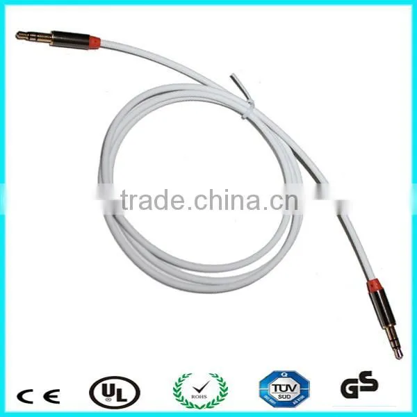 China alibaba TPE 3core 3.5 mm audio cable male plug