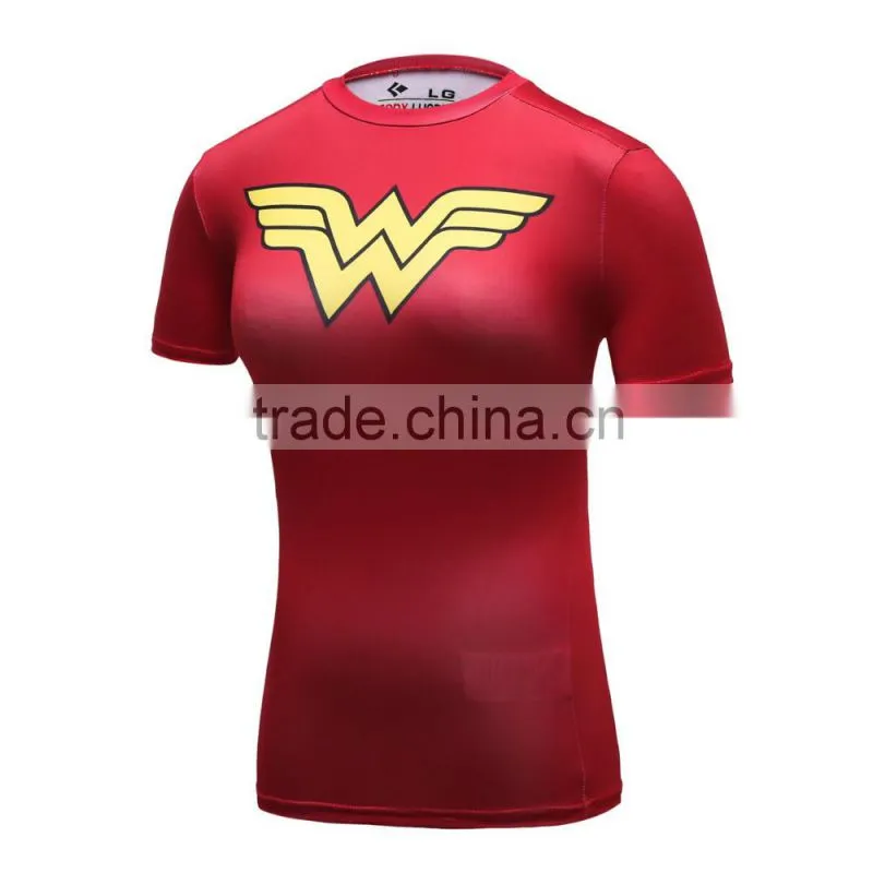 Women Avengers Dawn Of Justice Bat-man Vs Superman/Captain America/Wonder Women T Shirt Fitness Tee Tops