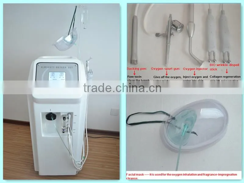 CE approval whitening skin water oxygen jet equipment