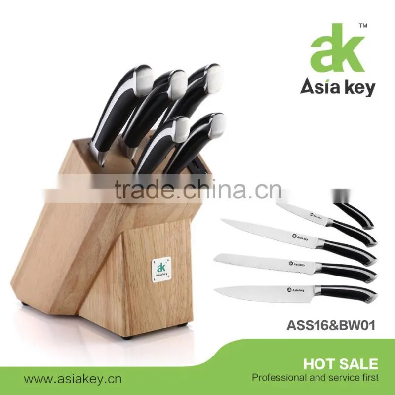 Hot selling knife set,green ABS handle,stainless steel knife set
