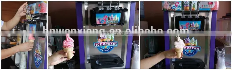 ice cream machine/3 flavors soft ice cream machine/commercial ice cream making machine