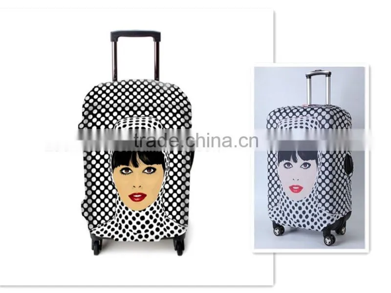 Luckiplus Spandex Fabric Trolley Case Cover Unique Technology Luggage Cover