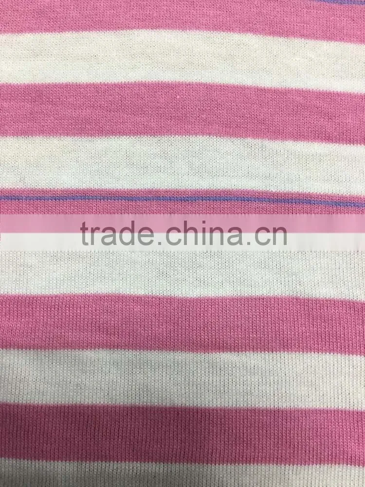 yarn dyed cotton knitted jersey fabric stocklot 186