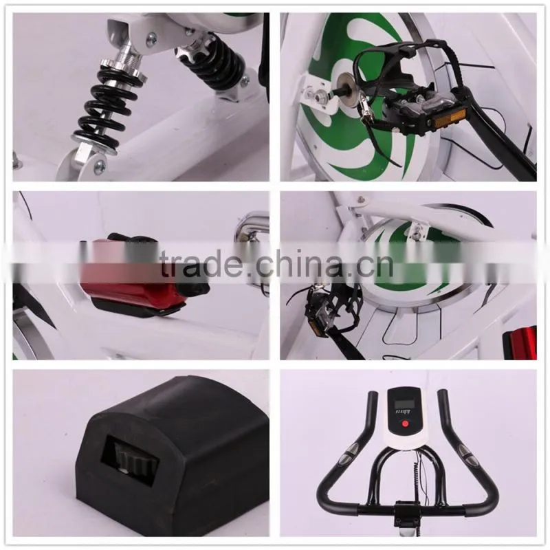 White Ultra Silent Spinning Exercise Bike