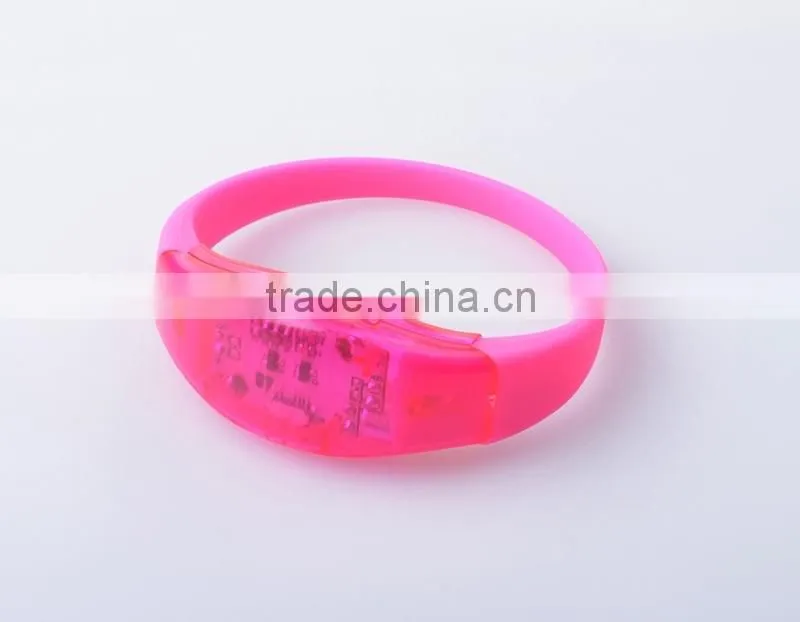 2016 Wholesale LED Glow Party Flashing Bracelet For Christmas, Custom Colorful Light Party Up LED Party Flashing Bracelet For Gi