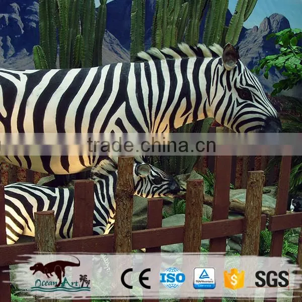 Theme Park Decoration Fiberglass Life Size Horse Statues