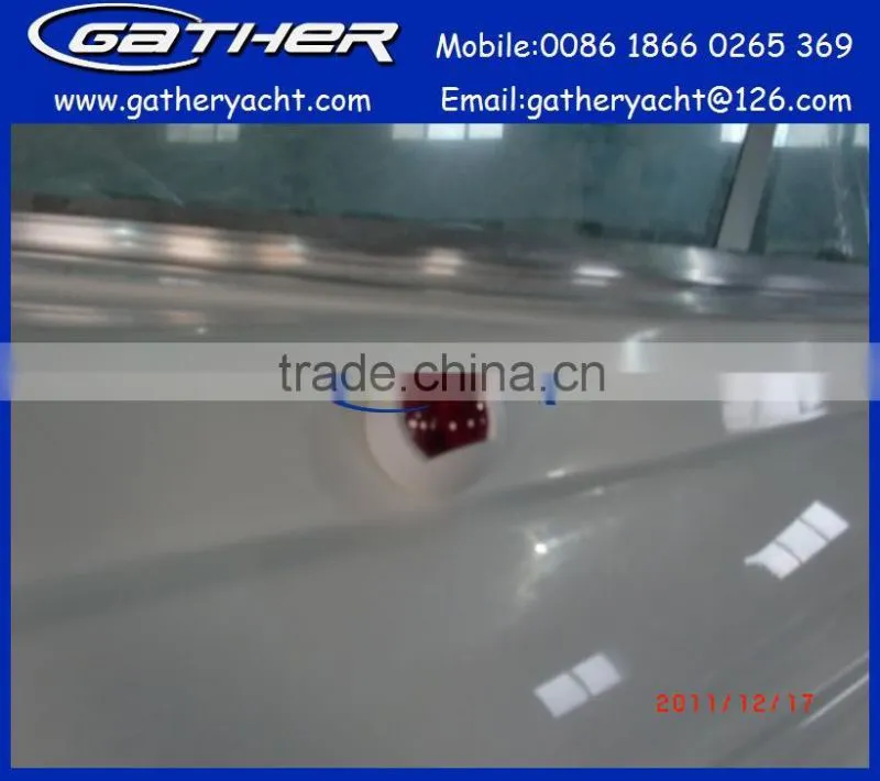 5.5M CE blue color fiberglass cabin boat