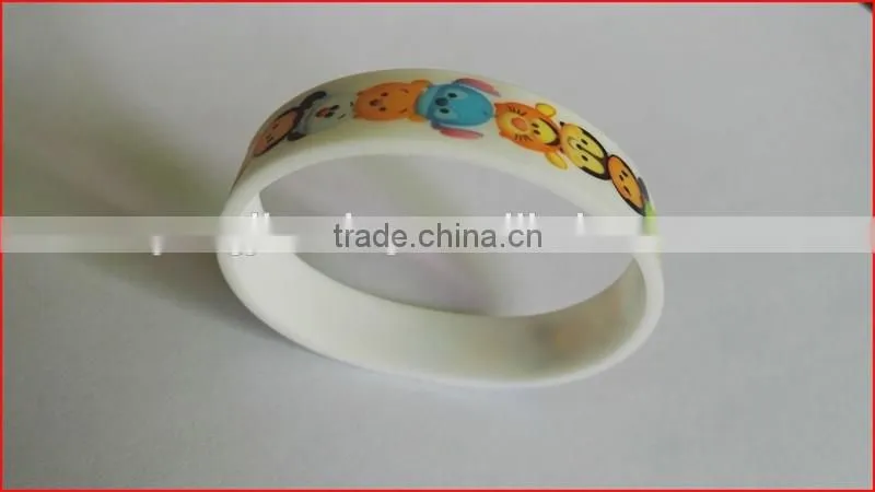 Promotional gift emboss/debossed/silk printing silicon magnetic bracelet