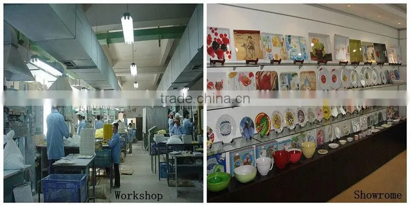 Round plastic melamine serving trays