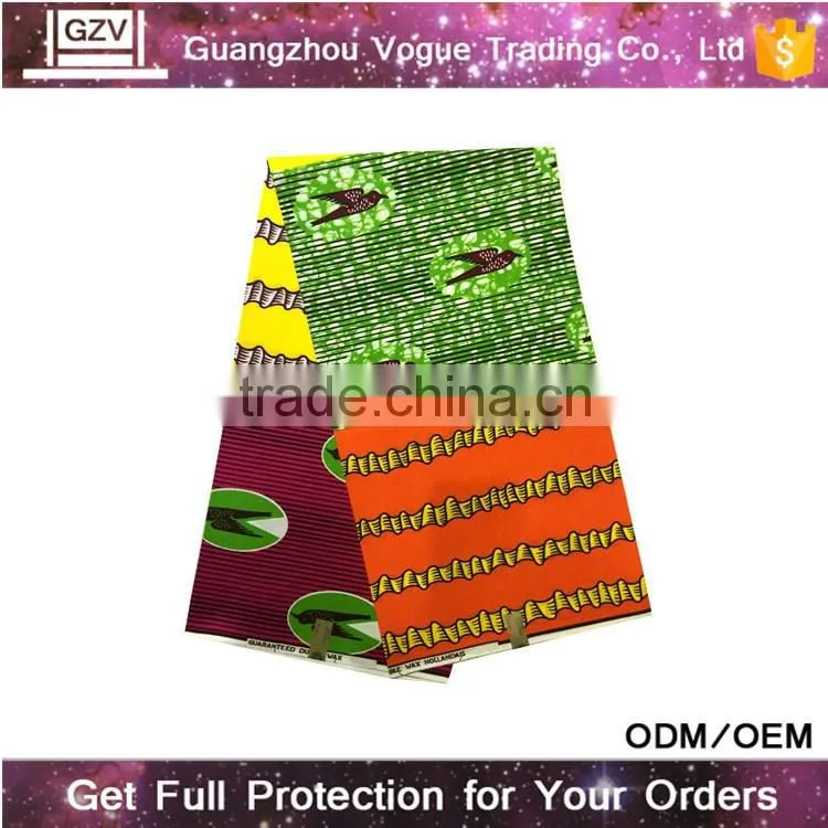 Online wholesale 100% cotton african real wax sanhe quality wax printing fabric
