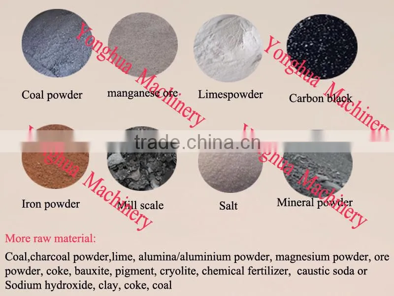 Yonghua Whole line CE charcoal briquette machine coal briquette machine