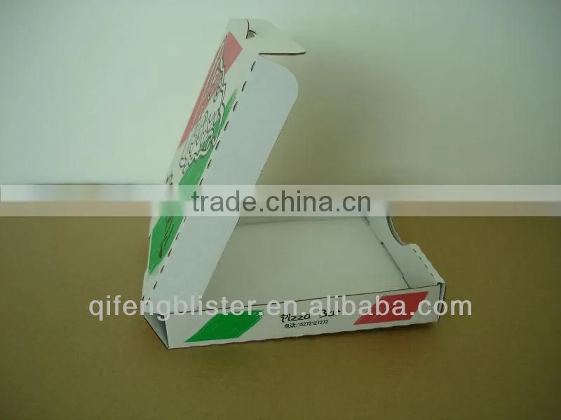 Custom e-flute white plain corrugated pizza box/high quality and cheap price pizza box