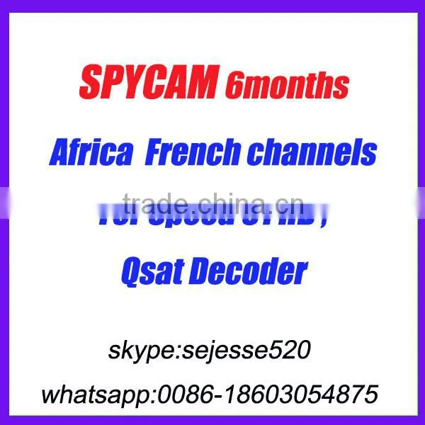 Hot selling spy cam for 36E,68.5E AND 22W french channels for all qsat model with new software released