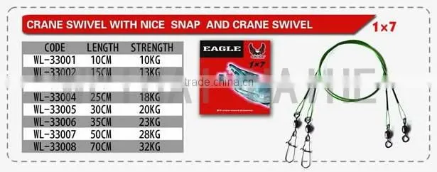 coated stainless steel wire leader 1x7 power steel lure trace
