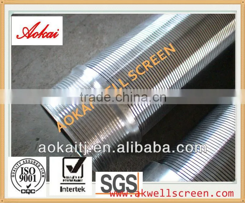 Stainless steel male and female threaded wedge wire screens