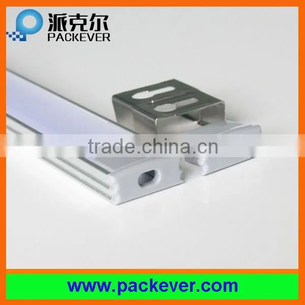 1m, 2m length LED strip light milky cover aluminum profile with end caps and mounting clips
