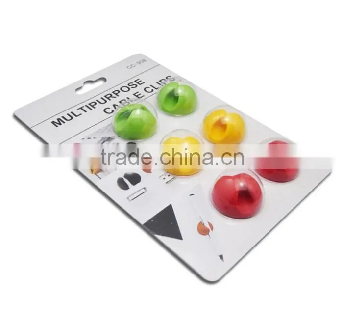 Lightweight hole multi-color silicone cable winder