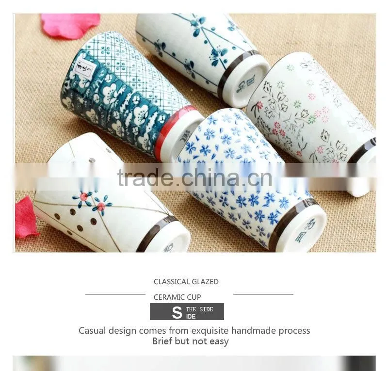 Chinese flower delicate ceramic mug CC-C014