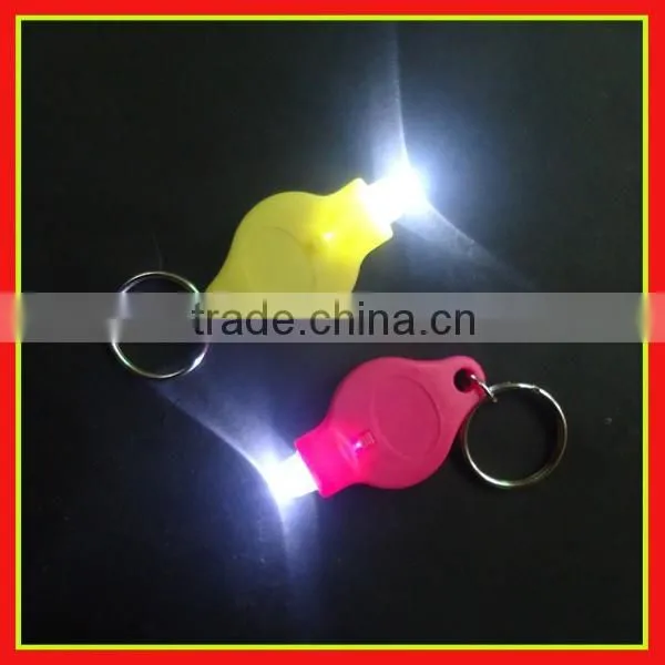 Branded led light up keychain,UV light led keychain,purple colour led keychain light