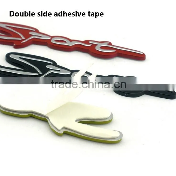 Red color sport custom emblems for cars