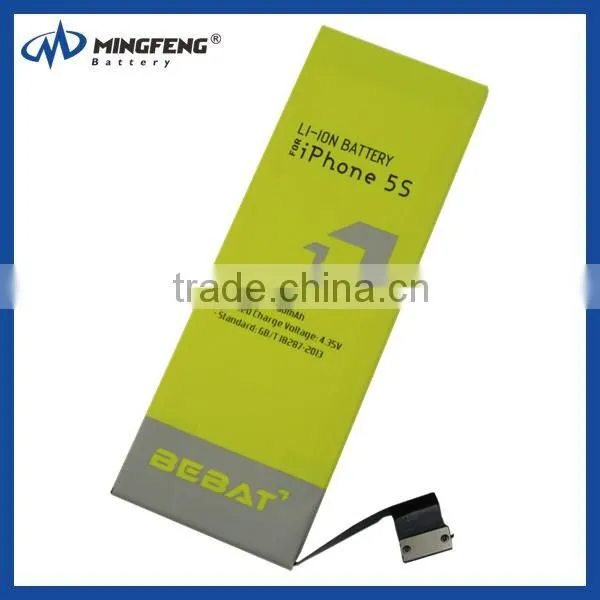 universal mobile cell phone battery for iphone 5S battery original 1560mah,Factory for iphone battery