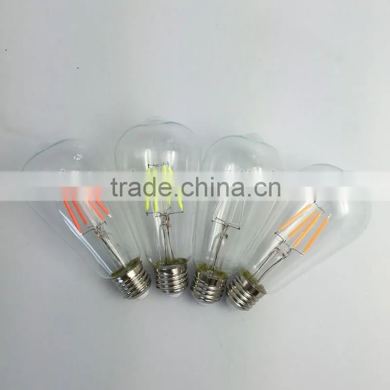New Mould Led Bulb ST64 Clear Glass E27 Led Light 4W