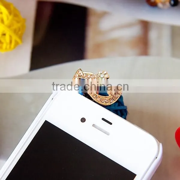 rhinestone dust plug luxurious crown earphone dust,promotion gift A108