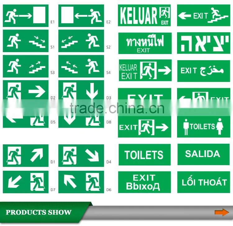 Low price 220V-240V symbol emergency sign
