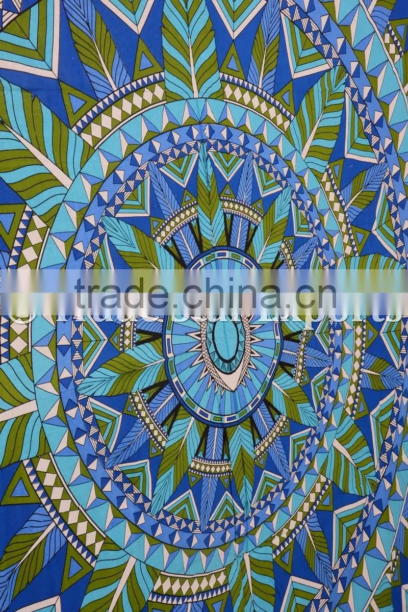 Large Indian Tribal Ombre Mandala Hippie Bohemiean Cotton Bedding Home Decor Bedspread