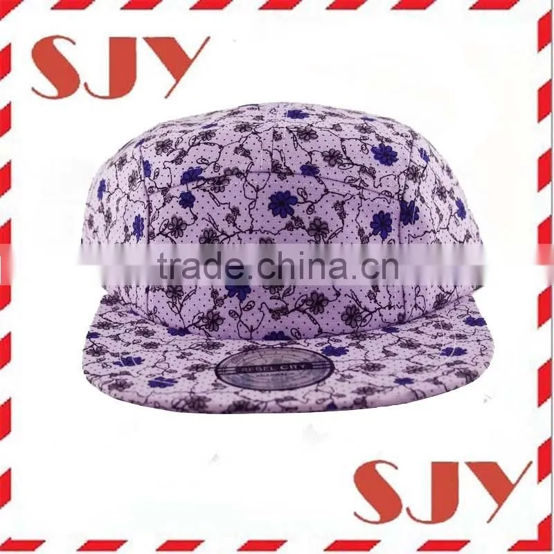 Heat transfer galaxy flower custom all over print 5 panel hats