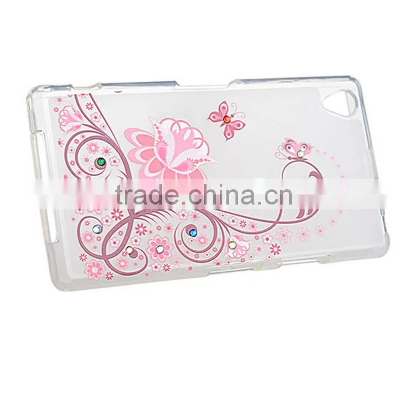 transparent print tpu mobile phone back cover case for sony xperia premium for compact aqua ultra plus z c m t 1 2 3 4 5 6