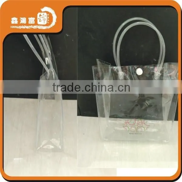 plastic custom 0.18mm pvc bag with snap closure