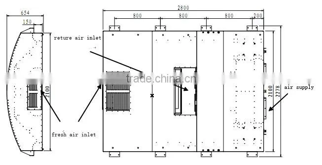 Passenger carriage air-conditioning unit with 45kw