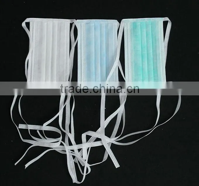 disposable face mask with tie-on