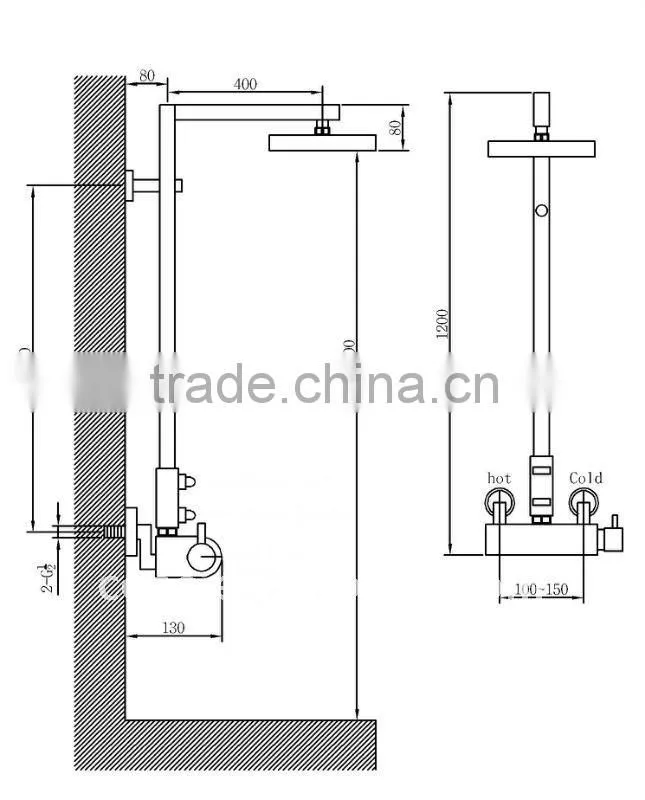 thermostatic rain shower set C6821-021