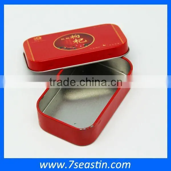 Square food grade big size candy metal tin box , custom biscuit / cracker / cookies case