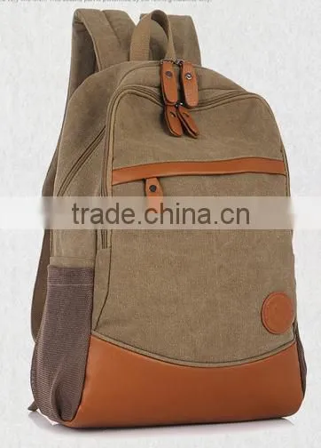 Campus Backpack School Book Shoulder Bag Canvas Backbag