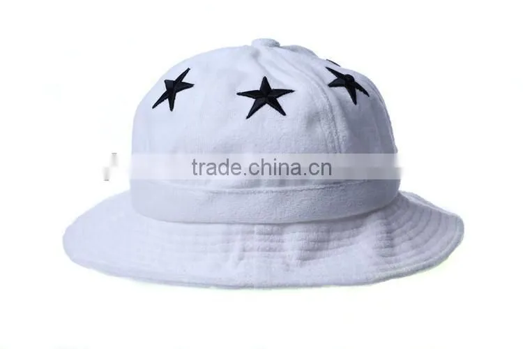 embroidery bucket hat terry towel toweling custom purple bucket hat