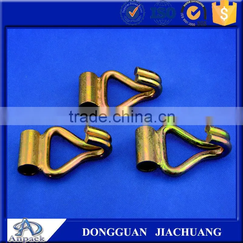 Metal Double J lashing straps hook for cargo