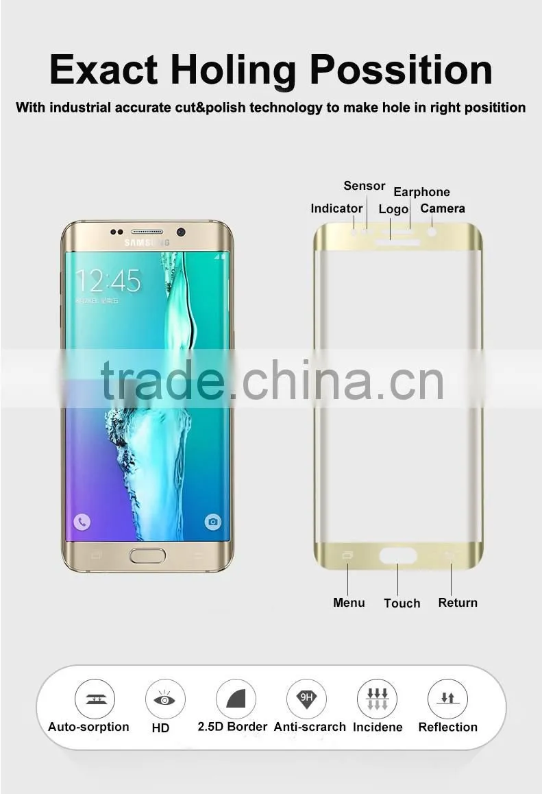 2.5D ARC Round Edge 9H Tempered Glass Full Body Front Protector for Samsung Galaxy S7 Edge