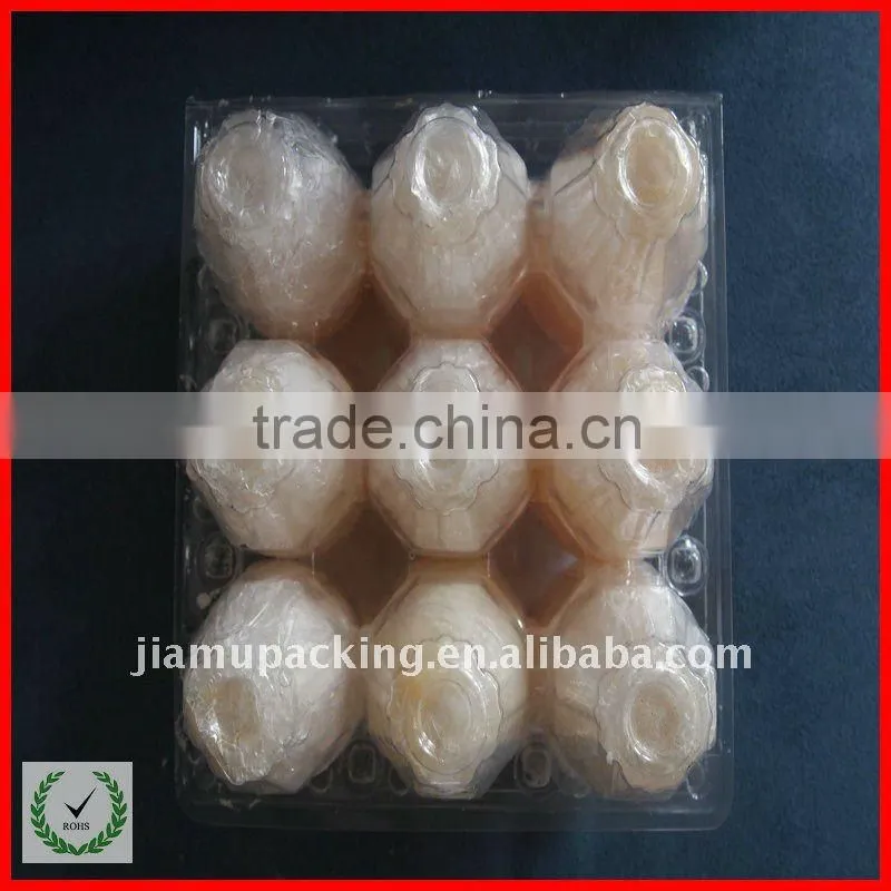 clear plastic pvc quail egg container with 12 holes