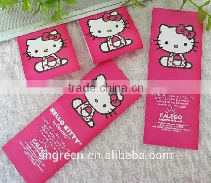 full color printing label for polo shirt
