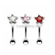 The flexible eyebrow piercing jewelry eyebrow barbells & rings