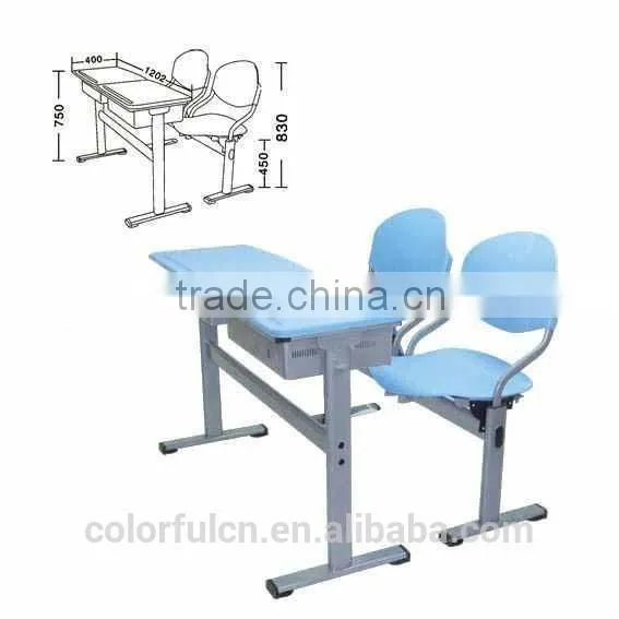 Plastic Table and Chair school furniture student desk XG-203