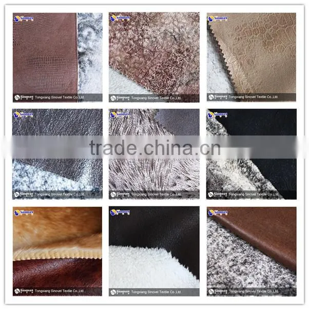 Polyester Suede bonded fur