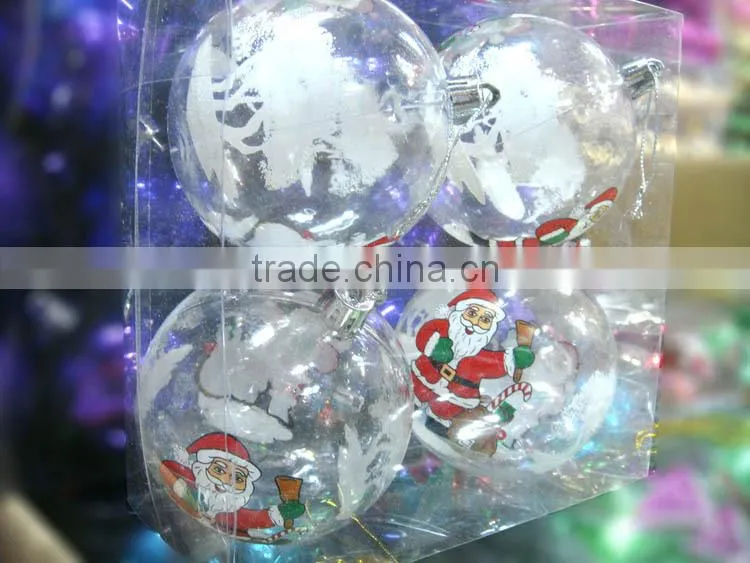 Transparent wholesale christmas ball ornaments