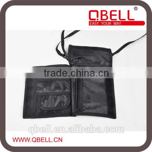 Customized high quality neck strap wallet/ neck hanging bag for travel or sport